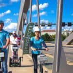 Unterwegs mit dem Segway / Brücke in Dresden