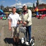 Vater Sohn Opa Segway Tour durch Dresden